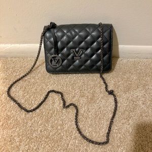 V Italia 1969 Versace Black Quilted Crossbody
